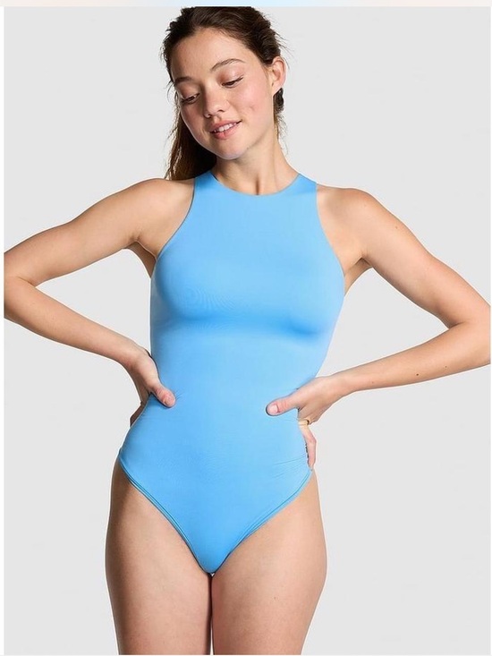 PINK Victoria's Secret Tops - PINK Victoria's Secret BASE STRETCH HIGH-NECK BODYSUIT